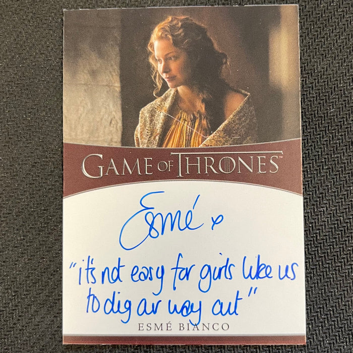 Game of Thrones - Iron Anniversary 2021 - Autograph - Esme Bianco as Ros Vintage Trading Card Singles Rittenhouse