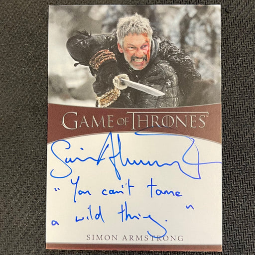 Game of Thrones - Iron Anniversary 2021 - Autograph - Simon Armstrong as Qhorin Halfhand Vintage Trading Card Singles Rittenhouse   