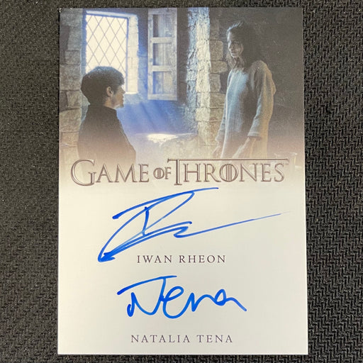 Game of Thrones - Iron Anniversary 2021 - Autograph - Iwan Rheon as Ramsay Bolton and Natalie Tena as Osha Dual Autograph Vintage Trading Card Singles Rittenhouse