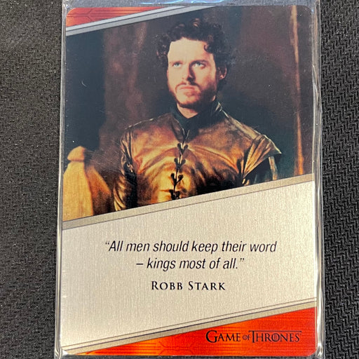 Game of Thrones - Iron Anniversary 2021 - E33 - Metal Expressions - Richard Madden as Robb Stark Vintage Trading Card Singles Rittenhouse   