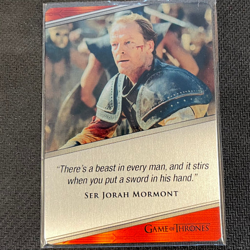 Game of Thrones - Iron Anniversary 2021 - E19 - Metal Expressions - Iain Glen as Ser Jorah Mormont Vintage Trading Card Singles Rittenhouse   