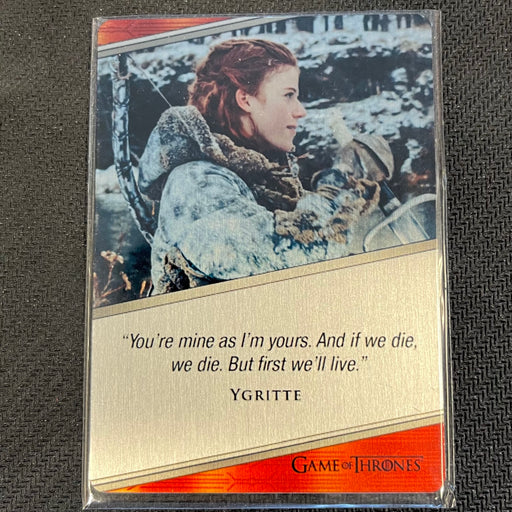 Game of Thrones - Iron Anniversary 2021 - E17 - Metal Expressions - Rose Leslie as Ygritte Vintage Trading Card Singles Rittenhouse   