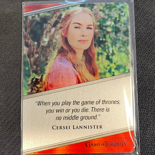 Game of Thrones - Iron Anniversary 2021 - E07 - Metal Expressions - Lena Headey as Cersei Lannister Vintage Trading Card Singles Rittenhouse   