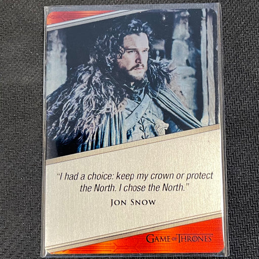 Game of Thrones - Iron Anniversary 2021 - E03 - Metal Expressions - Kit Harrington as Jon Snow Vintage Trading Card Singles Rittenhouse   