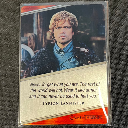 Game of Thrones - Iron Anniversary 2021 - E01 - Metal Expressions - Peter Dinklage as Tryion Lannister Vintage Trading Card Singles Rittenhouse   