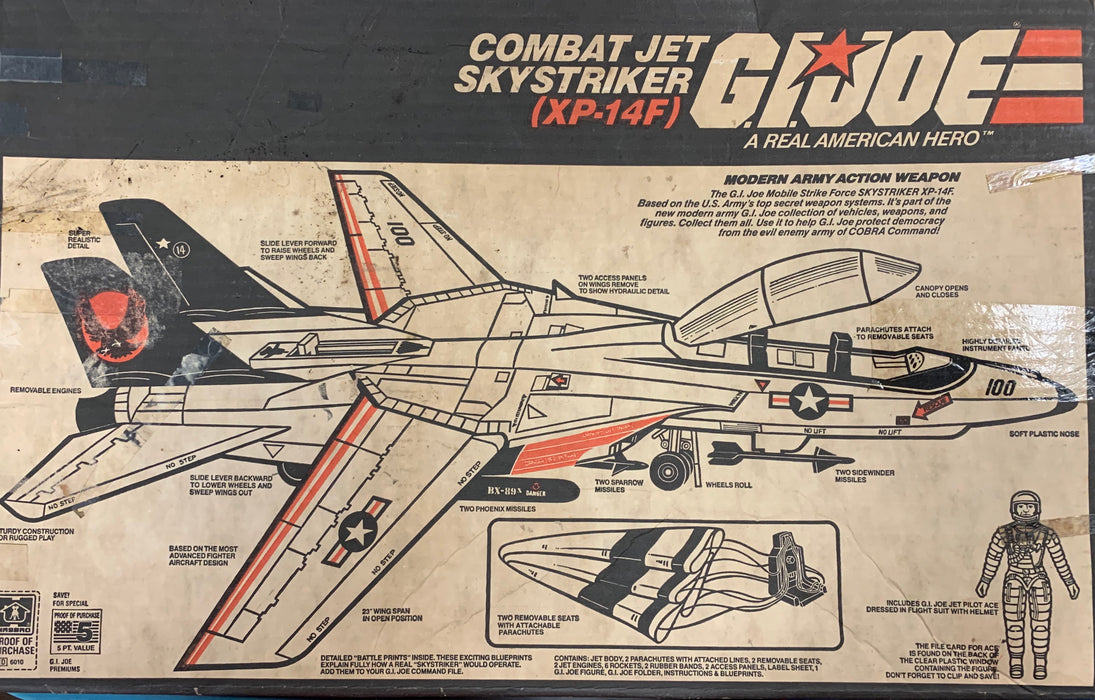 Skystriker XP-14F - GI Joe in box Vintage Toy Heroic Goods and Games   