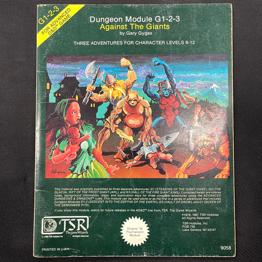 Advanced Dungeons and Dragons - G-1-2-3 Module - Against the Giants RPG Heroic Goods and Games   