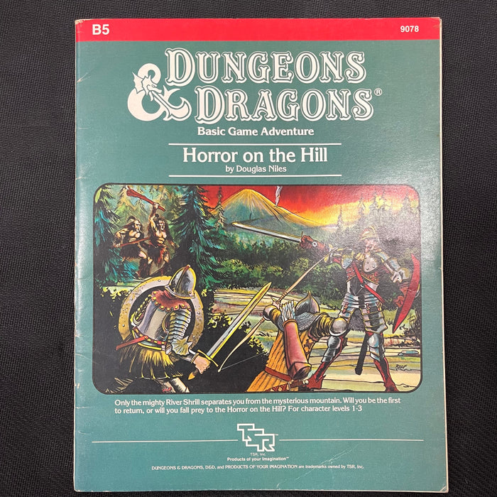 Dungeons and Dragons Basic Game Adventure - B5 Module - Horror on the Hill RPG Heroic Goods and Games   