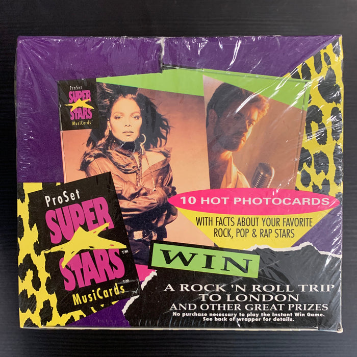 ProSet Super Stars Musicards Trading Card Box Vintage Trading Cards Heroic Goods and Games   