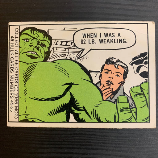 Marvel Super Heroes 1966 - 48 - Hulk Vintage Trading Card Singles Donruss   