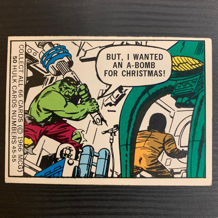 Marvel Super Heroes 1966 - 50 - Hulk Vintage Trading Card Singles Donruss