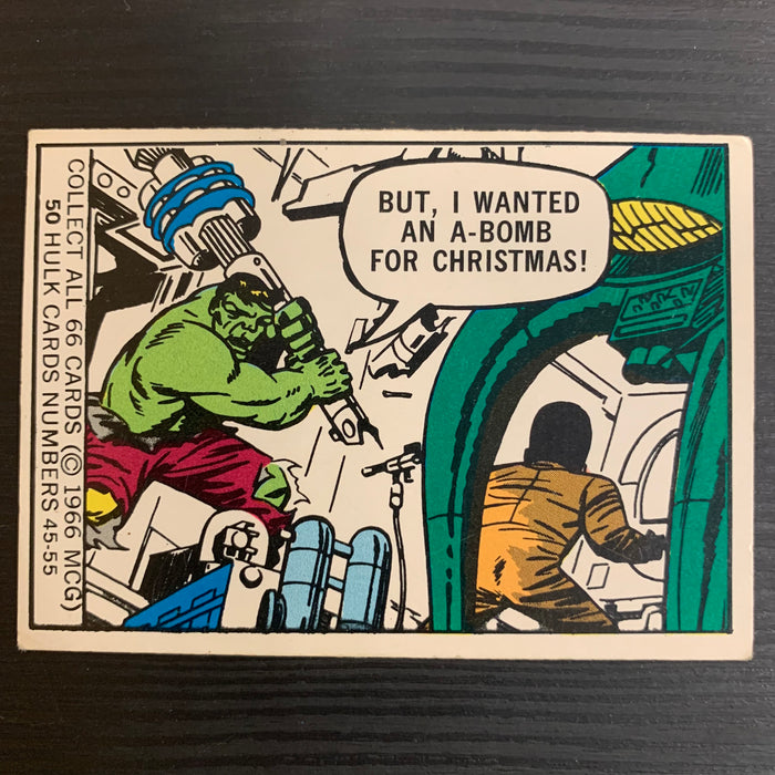 Marvel Super Heroes 1966 - 50 - Hulk Vintage Trading Card Singles Donruss   