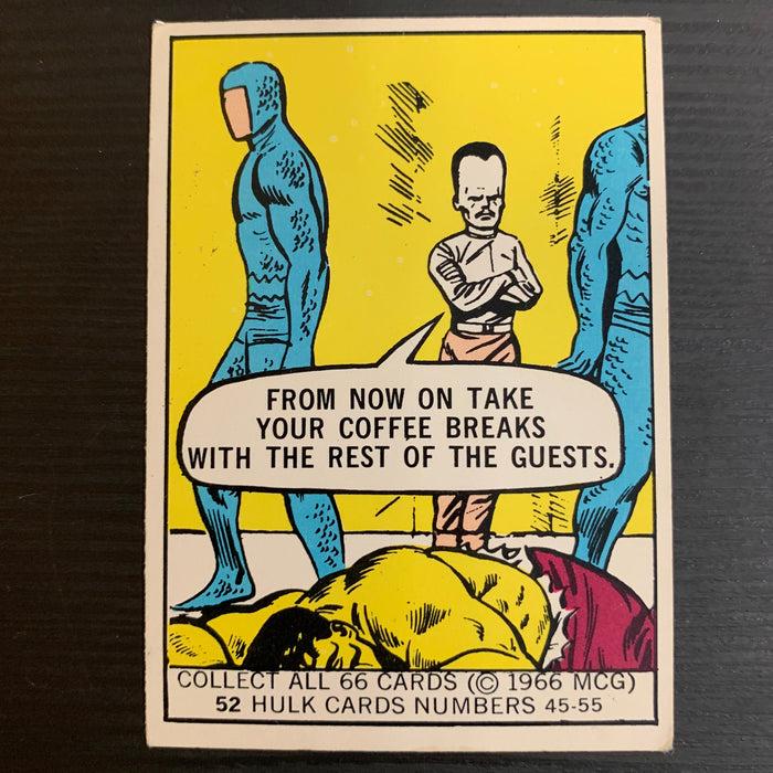 Marvel Super Heroes 1966 - 52 - Hulk Vintage Trading Card Singles Donruss