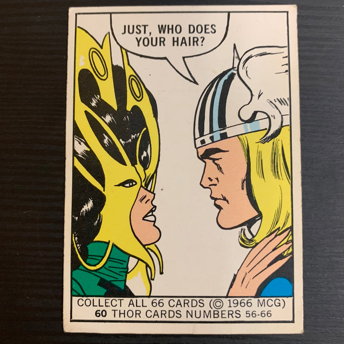 Marvel Super Heroes 1966 - 60 - Thor Vintage Trading Card Singles Donruss   
