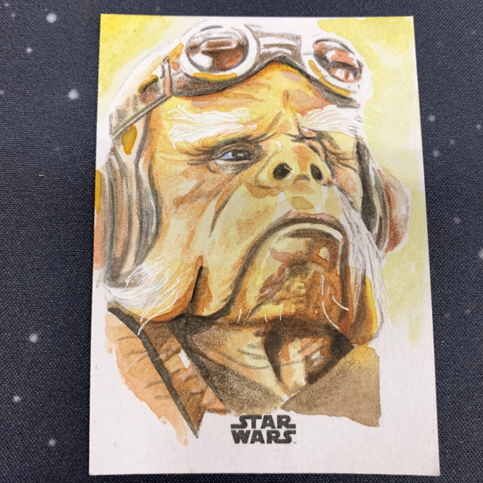 Star Wars - The Mandalorian 2020 -  Sketch Card 1/1 - Kuil by Lindsey Greyling Vintage Trading Card Singles Topps   
