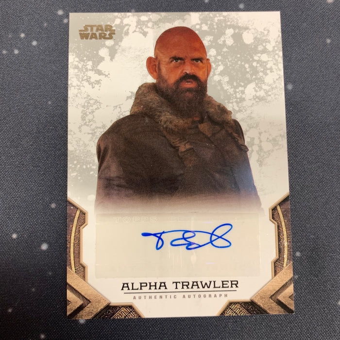 Star Wars - The Mandalorian 2020 -  A-TF - Tait Fletcher as Alpha Trawler Autograph Vintage Trading Card Singles Topps   