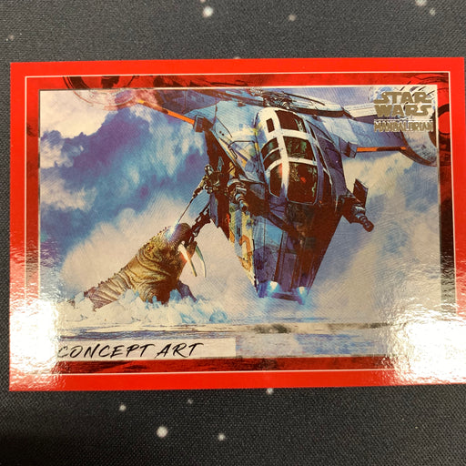 Star Wars - The Mandalorian 2020 -  CA-02 93/99 Concept Art 02 - Red Parallel Vintage Trading Card Singles Topps