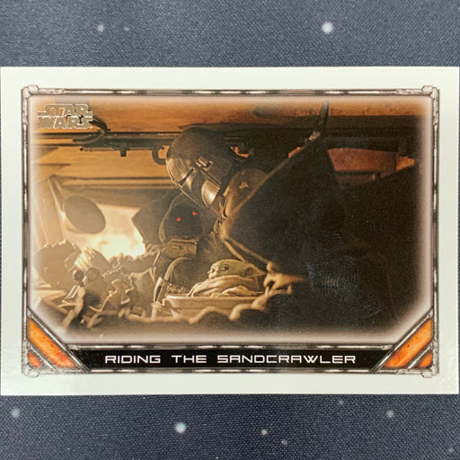 Star Wars - The Mandalorian 2020 -  020 - Riding the Sandcrawler Vintage Trading Card Singles Topps