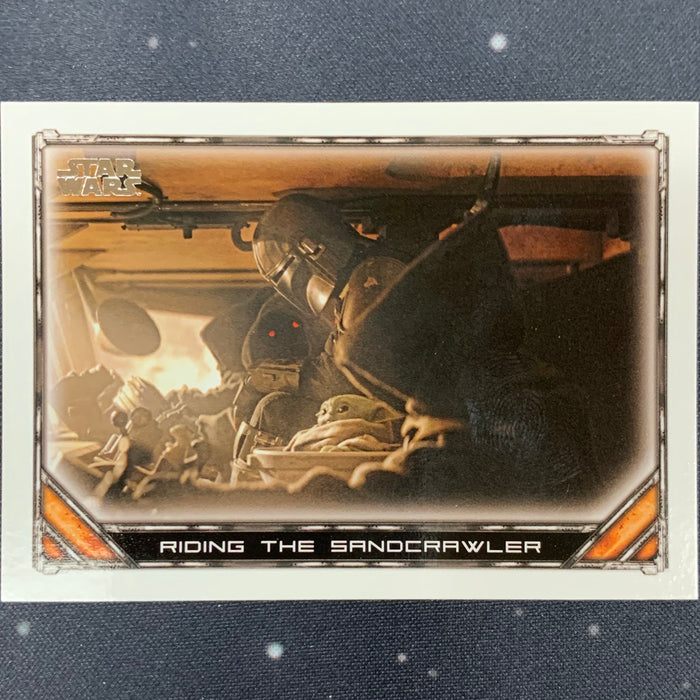 Star Wars - The Mandalorian 2020 -  020 - Riding the Sandcrawler Vintage Trading Card Singles Topps