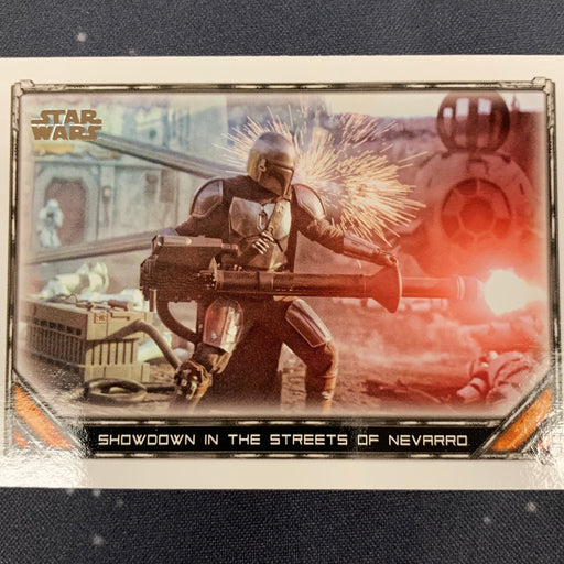 Star Wars - The Mandalorian 2020 -  094 - Showdown in the Streets of Nevarro Vintage Trading Card Singles Topps   
