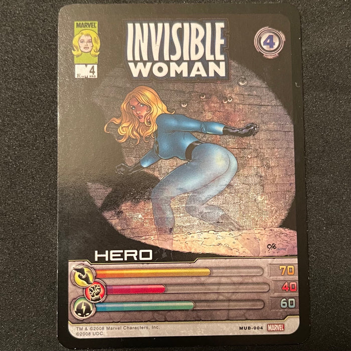 Marvel Ultimate Battles 2008 - MUB-004 - Invisible Woman Vintage Trading Card Singles Upper Deck
