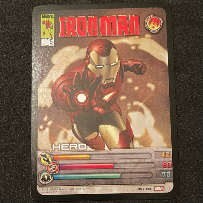 Marvel Ultimate Battles 2008 - MUB-005 - Iron Man Vintage Trading Card Singles Upper Deck