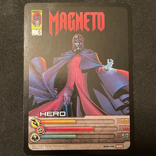 Marvel Ultimate Battles 2008 - MUB-006 - Magneto Vintage Trading Card Singles Upper Deck   