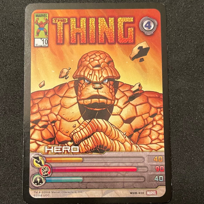 Marvel Ultimate Battles 2008 - MUB-010 - Thing Vintage Trading Card Singles Upper Deck   