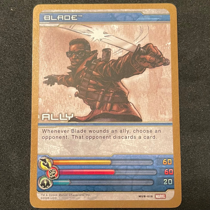Marvel Ultimate Battles 2008 - MUB-018 - Blade Vintage Trading Card Singles Upper Deck