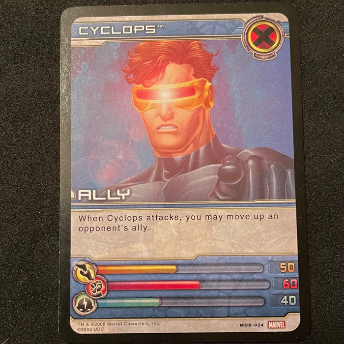 Marvel Ultimate Battles 2008 - MUB-024 - Cyclops Vintage Trading Card Singles Upper Deck