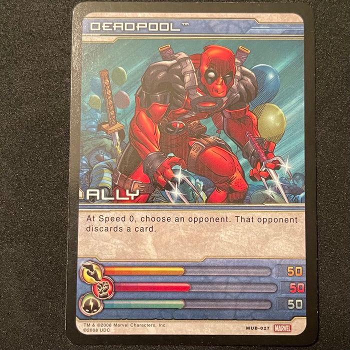 Marvel Ultimate Battles 2008 - MUB-027 - Deadpool Vintage Trading Card Singles Upper Deck