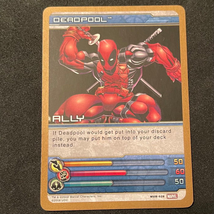 Marvel Ultimate Battles 2008 - MUB-028 - Deadpool Vintage Trading Card Singles Upper Deck
