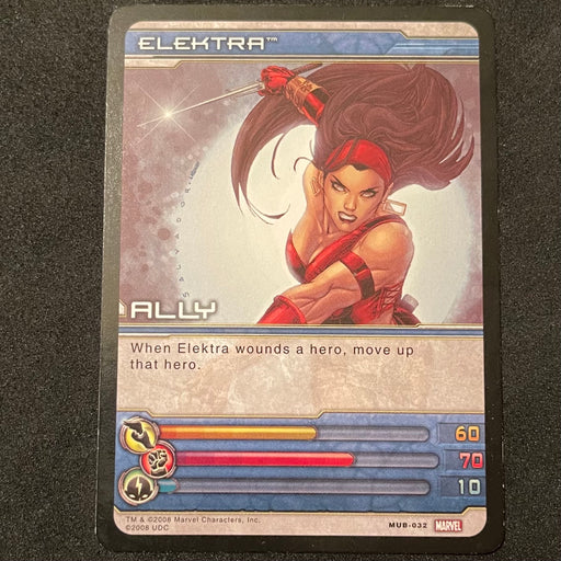 Marvel Ultimate Battles 2008 - MUB-032 - Elektra Vintage Trading Card Singles Upper Deck   