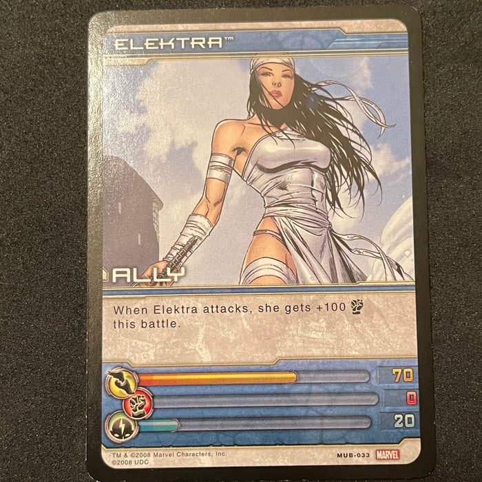 Marvel Ultimate Battles 2008 - MUB-033 - Elektra Vintage Trading Card Singles Upper Deck