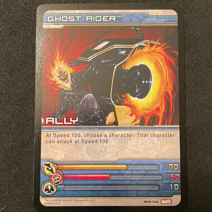 Marvel Ultimate Battles 2008 - MUB-036 - Ghost Rider Vintage Trading Card Singles Upper Deck