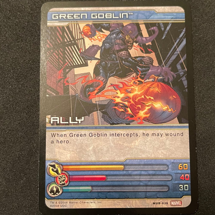 Marvel Ultimate Battles 2008 - MUB-038 - Green Goblin Vintage Trading Card Singles Upper Deck