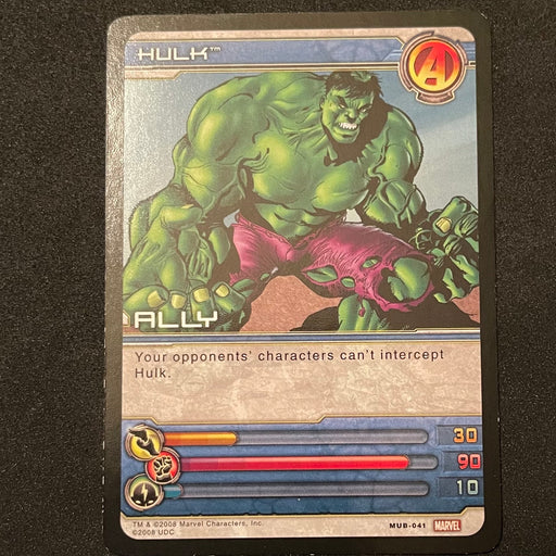 Marvel Ultimate Battles 2008 - MUB-041 - Hulk Vintage Trading Card Singles Upper Deck