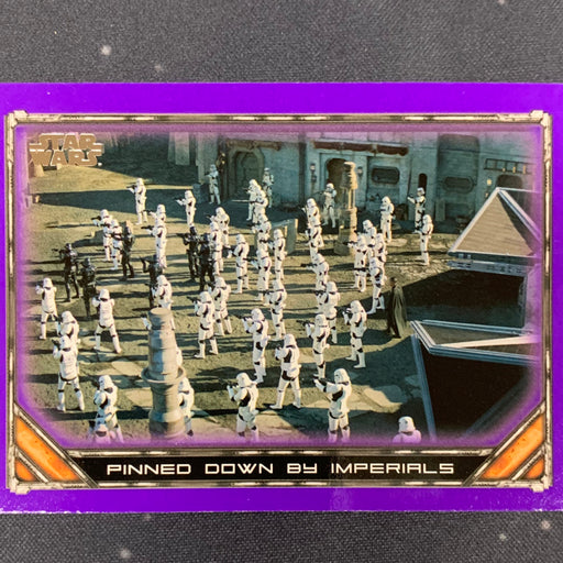 Star Wars - The Mandalorian 2020 -  087 - Pinned down by Imperials - Purple Border Vintage Trading Card Singles Topps   