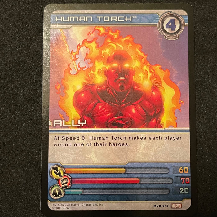 Marvel Ultimate Battles 2008 - MUB-042 - Human Torch Vintage Trading Card Singles Upper Deck