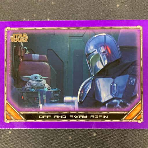 Star Wars - The Mandalorian 2020 -  077 - Off and Away Again - Purple Border Vintage Trading Card Singles Topps   