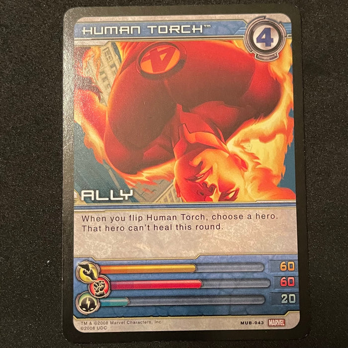 Marvel Ultimate Battles 2008 - MUB-043 - Human Torch Vintage Trading Card Singles Upper Deck