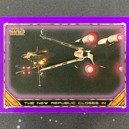 Star Wars - The Mandalorian 2020 -  076 - The New Republic Closes in - Purple Border Vintage Trading Card Singles Topps   