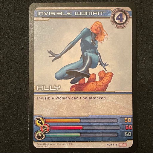 Marvel Ultimate Battles 2008 - MUB-045 - Invisible Woman Vintage Trading Card Singles Upper Deck