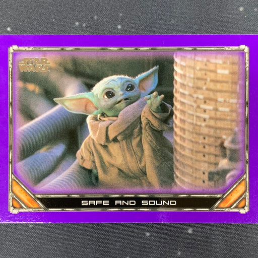 Star Wars - The Mandalorian 2020 -  065 - Safe and Sound - Purple Border Vintage Trading Card Singles Topps   