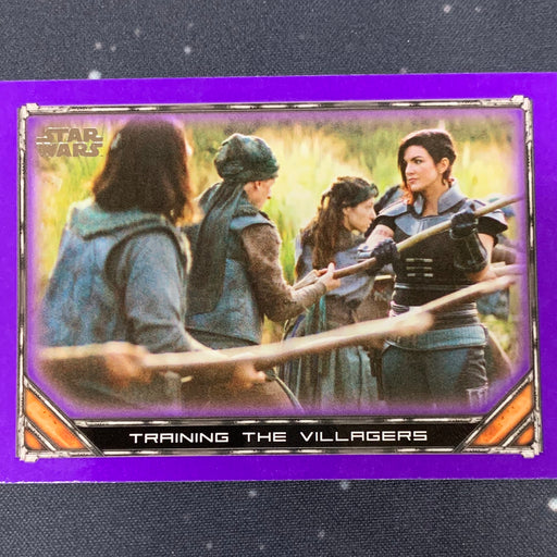 Star Wars - The Mandalorian 2020 -  045 - Training the Villagers - Purple Border Vintage Trading Card Singles Topps   