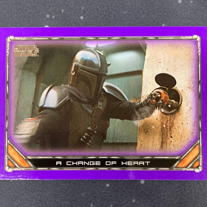 Star Wars - The Mandalorian 2020 -  032 - A Change of Heart - Purple Border Vintage Trading Card Singles Topps   