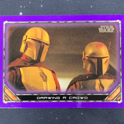 Star Wars - The Mandalorian 2020 -  030 - Drawing a Crowd - Purple Border Vintage Trading Card Singles Topps   