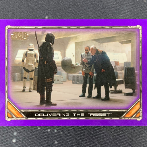 Star Wars - The Mandalorian 2020 -  027 - Delivering the “Asset” - Purple Border Vintage Trading Card Singles Topps