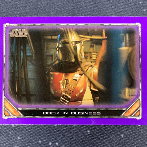 Star Wars - The Mandalorian 2020 -  025 - Back in Business - Purple Border Vintage Trading Card Singles Topps   