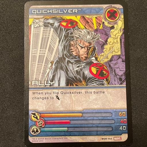 Marvel Ultimate Battles 2008 - MUB-063 - Quicksilver Vintage Trading Card Singles Upper Deck